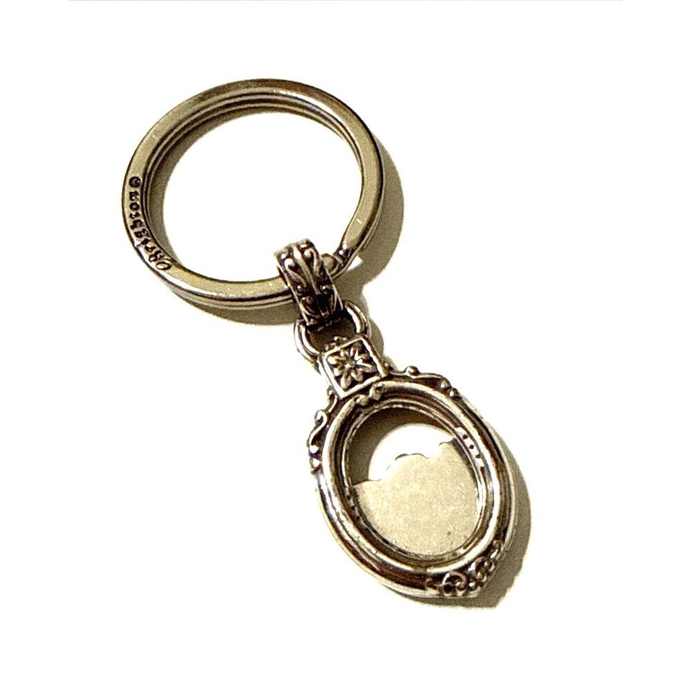 Brighton MEMORY LANE Photo Holder Keychain Silver Plated 3"
